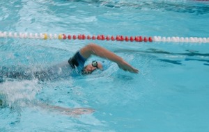 La nage, mais il y avait aussi le trail et le VTT, un triathlon qui sort quelque peu de l'ordinaire