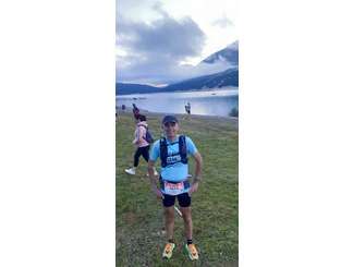 Arnaud au trail de la passerelle du lac de Monteynard : 