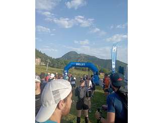 Yannick au départ de l'Ultrarèges à Ax les Thermes pour son périple de 55 km